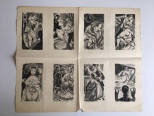 planche à 8 gravures érotica illustration adultère