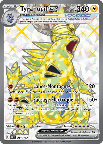 Carte pokémon tyranocif - carte, tyranocif-ex