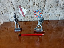 PORTE ETENDARD PREMIER EMPIRE ET BONAPARTE A ARCOLE EN ETAIN