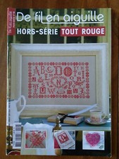 De fil en aiguille Magazine Point de croix Hors-série N°18 Tout rouge