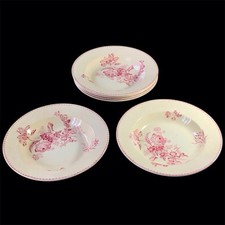 Rare 6 Assiettes Creuse  24 Cm
