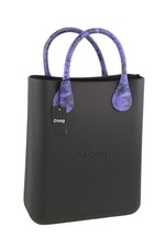 O Bag Chic Sac Pour Femmes OS Serpent Violet Double Poignées Sac Intérieur Sqblk