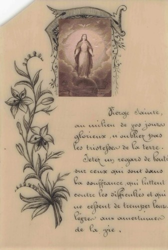Vieux papier image pieuse - vieux,