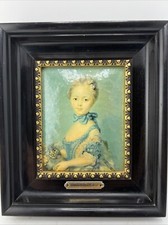 Tableau Helca martelé à la main émaux d'art , reproduction perroneau 20x17