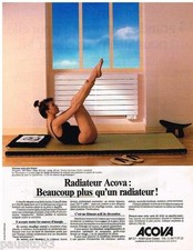 PUBLICITE ADVERTISING 095  1988  ACOVA    radiateur panneau extra plat