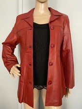     Veste en cuir rouge 4