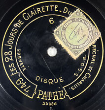 Charlus : Cinq minutes chez Bruant DISQUE 78 tours rpm 8" PATHE SAPHIR