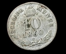 Autriche - 10 Kreuzer 1860 - François-Joseph Ier - Argent 