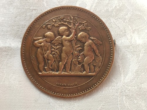 Bijou ancien broche bronze - ancien,