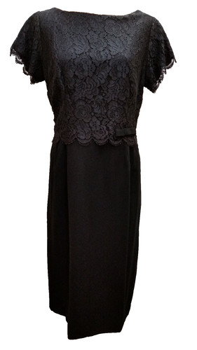 Vintage 1960 black rayon - vintage,