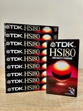 LOT 10 VHS TDK HS-180 | NEUF SOUS BLISTER | CASSETTES VIERGES