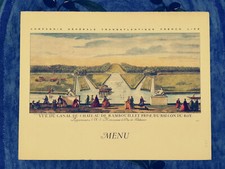 Menu paquebot COLOMBIE ♦
