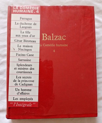 Intégrale comédie humaine - intégrale,