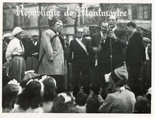 GARDE CHAMPETRE REPUBLIQUE DE MONTMARTRE POULBOTS CEREMONIE 1940/50. 18/24cms