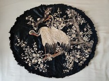 Piece tissu soie brodée 2