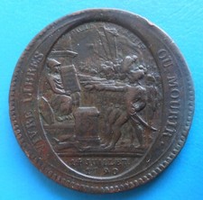 Révolution monneron de 5 cinq sols 1792