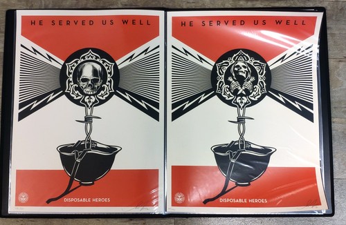 Shepard fairey set 2 prints - shepard,