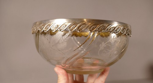 Saladier cristal gravé - saladier, en