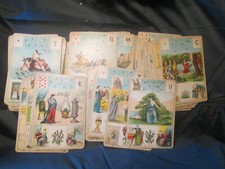 vieux  jeux  de cartes a jouer de tarot pour collectionneur 54 cartes