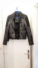 Veste perfecto cuir bimatiere