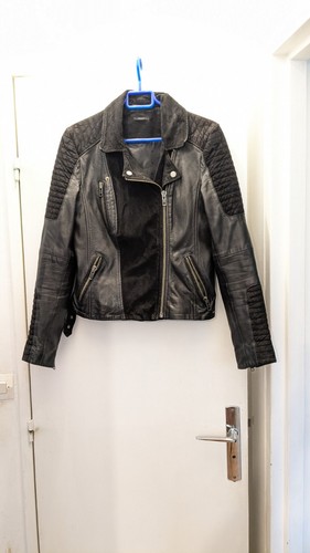 Veste perfecto cuir bimatiere
