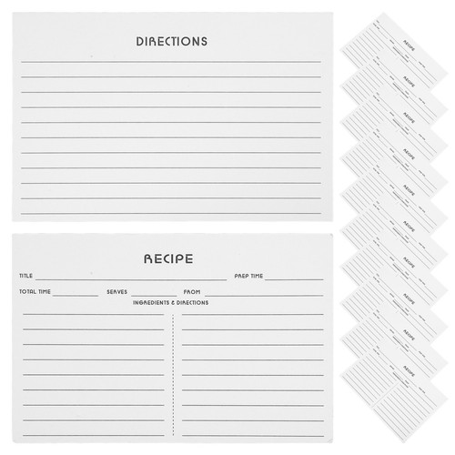 Pcs papier recettes - 50,