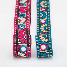 Galons,ruban indien à paillette sequin fleur Miroir fait main Broderie Neotrims