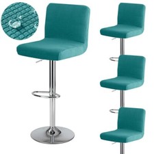 Housse de Tabouret de Bar avec Dossier Imperméable Couverture de Chaise Haute...