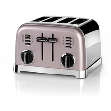 cuisinart grille-pain 4 fentes 1800w rose vintage cpt180pie style collection