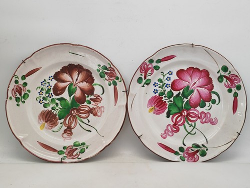 Paire anciennes assiettes - paire,