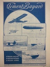 1913 PUB CLEMENT-BAYARD DIRIGEABLE CANOT RECORD MONACO AEROPLANE POMMERY AD