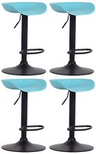 Lot de 4 Tabourets de bar Anaheim assise en plastique et Pied trompette en métal