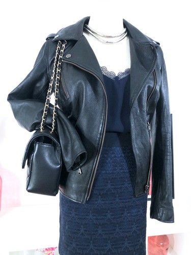 Perfecto cuir véritable - en,