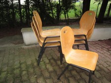 Chaises  d'école ,Confèrence suite lots de 7 vintage 70 / 80
