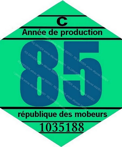 Vignette 1985 pour mobylette - pour,