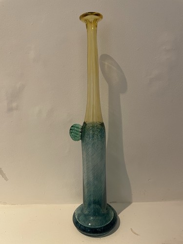 Vase verre scandinave signé