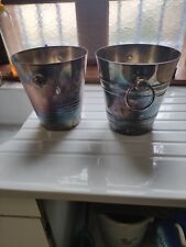 2 Sceaux  A Champagne métal argente poinçons.