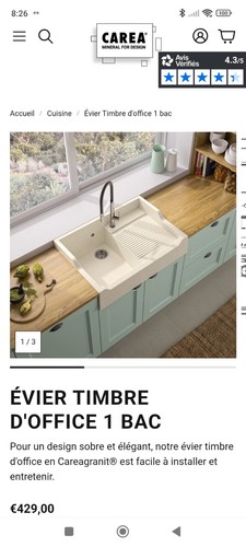 Evier timbre office bac - timbre, d'office