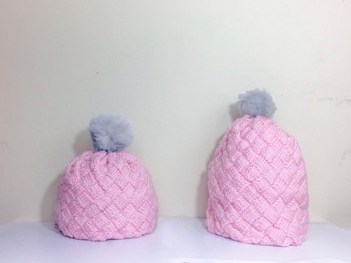 Knitted hats mommy - and, baby