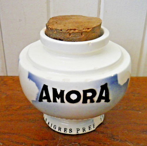 Ancien pot moutarde amora - à,
