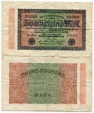 Ancien billet allemand 1923 20