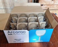 Verres ballon à pied   Lot de 36p   19 cl   VERRE à VIN ou à EAU  3 boites de 12