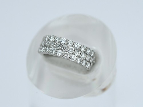 Bague diamant pavé pt900 00 - bague,