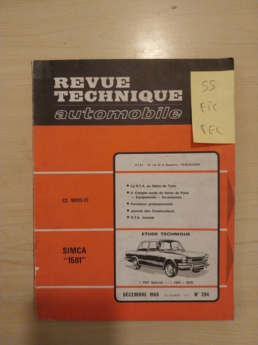 Revue technique simca 1501 - revue,