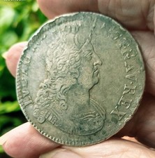 LOUIS XIV - ECU AUX 8 L, 2ÈME TYPE. 1704 D