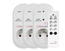 Pack de 3 prises wifi avec télécommande pour Smart wifi - Casa Control