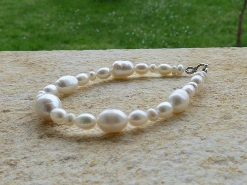 Bimonia white freshwater pearl - white,