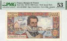 5000 francs Henri IV 1957 - Certifié PMG 53