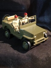 JOUET JEEP WILLYS WW2 EN PLOMB PARACHUTISTE