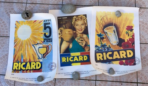 Lot affiche ricard - ricard, 1955